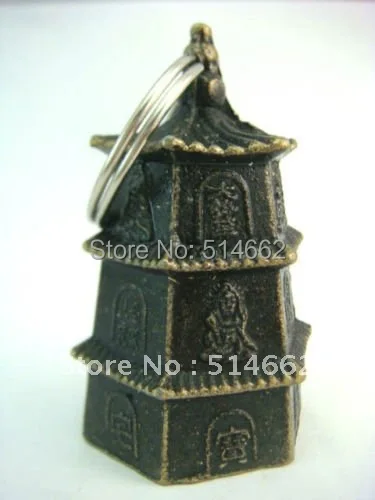 Фэн шуй вен Чанг пагода колокольчик брелок Азиатский Шарм|keychain cloth|charms starcharm black |