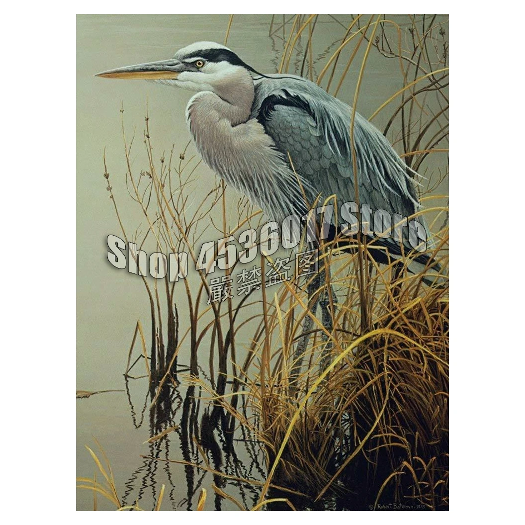 

Birds Art Full Diamond Painting rhinestone Cross Stitch Great Blue Heron Diy Diamond Embroidery Diamond Mosaic Wall Decor Gift