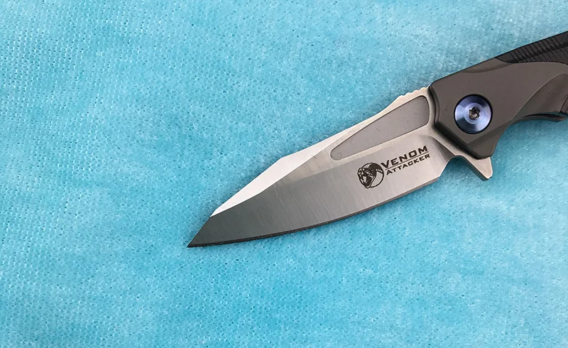VENOM маленький мини-нож M390 из титанового сплава, нож из циркониевого сплава для ключей, Дамский инструмент, маленький складной нож, инструмент для улицы