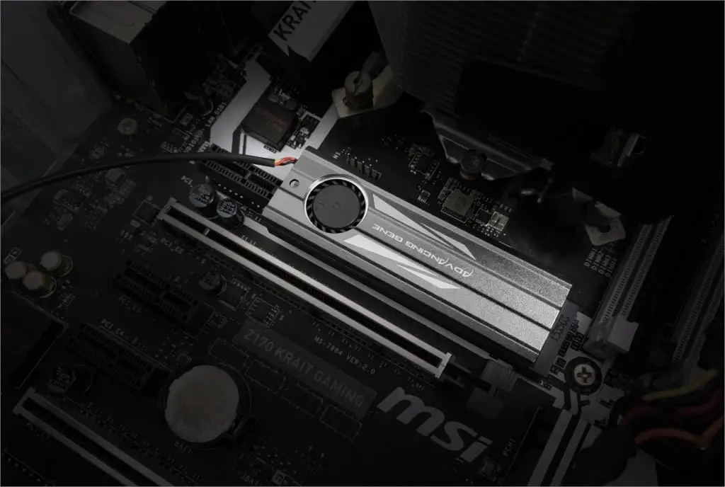 Охлаждающий вентилятор SSD E & M 8000 Prm PWM 2280 M.2 NGFF NVME воздушный радиатор рассеиватель
