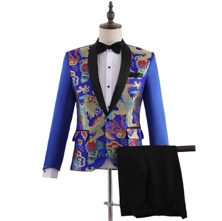 Блейзер Мужской костюм для жениха комплект с брюками фотостудии банкетные