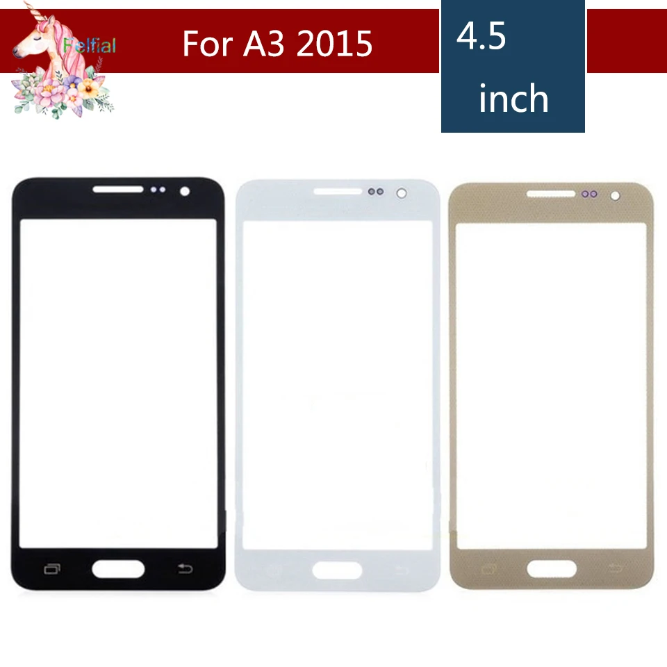 Переднее внешнее стекло для Samsung Galaxy A3 2015 A300 A300H A300M A300F сменная панель сенсорного