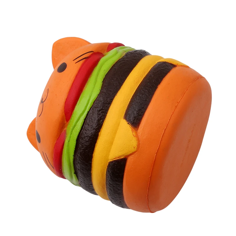 Jumbo мягкие игрушки для детей, медленно поднимающаяся антистрессовая игрушка, кот, гамбургер, фри, мягкая игрушка для снятия стресса, Забавная детская игрушка в подарок