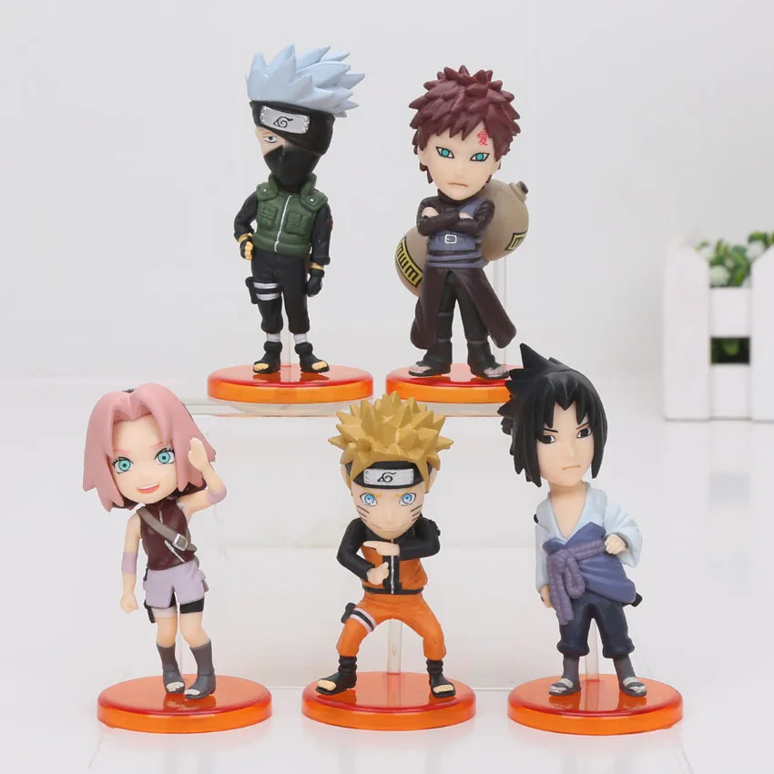 5 шт./компл. Naruto шиппууден Наруто Sasuke Sakura Kakashi Gaara ПВХ Фигурки коллекционные модели