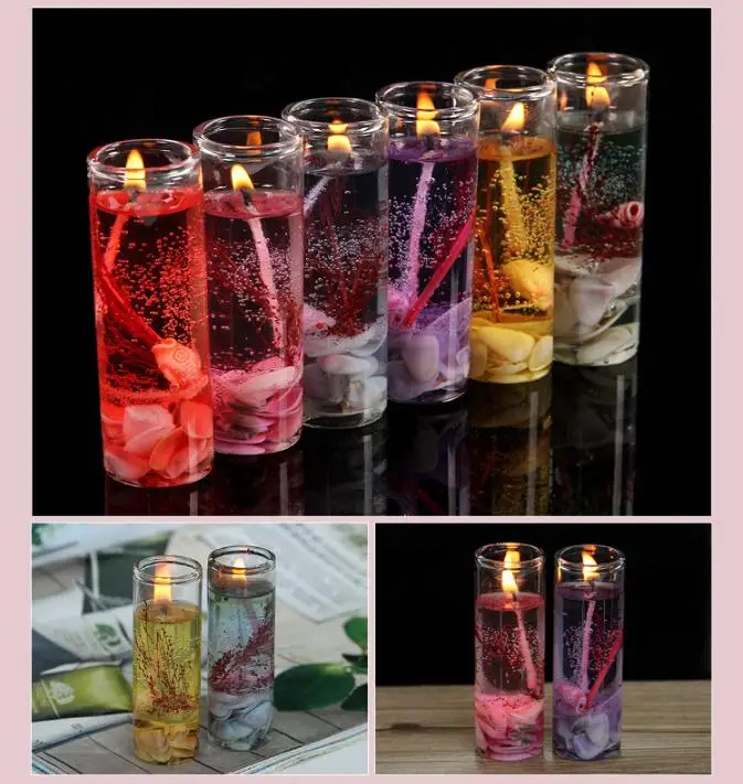 Новые стеклянные бутылки морские гелевые восковые свечи свадебная Свеча для