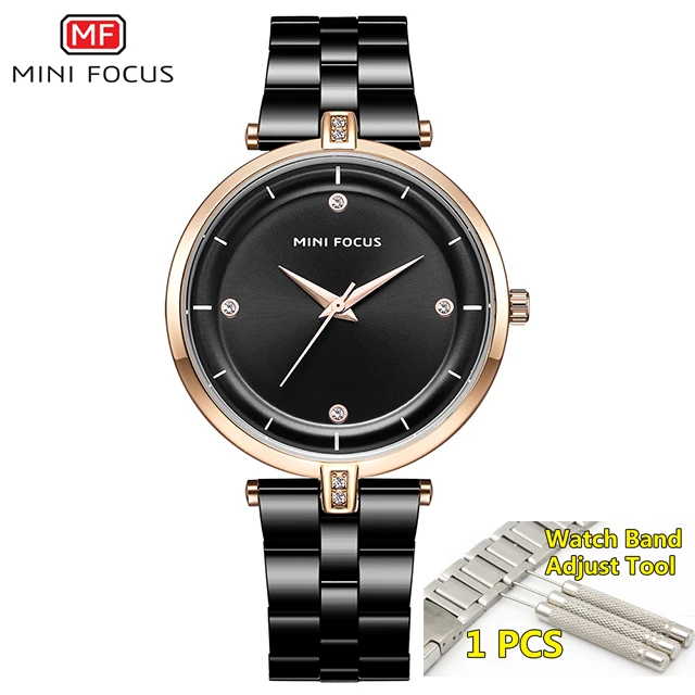 rose black with tool Мини-фокус женские часы известных роскошных брендов модные синие минималистичные женские наручные часы водонепроницаемые женские часы для женщин - Цвет: rose black with tool