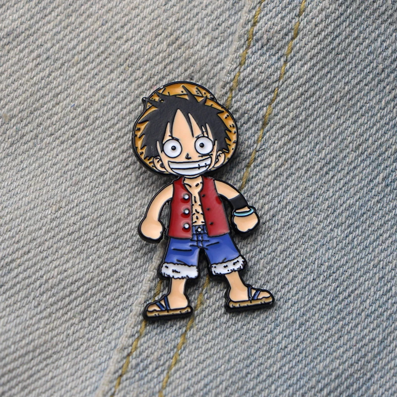 DMLSKY цельная обезьянка D. Эмалированная брошка Luffy для женщин и мужчин заколки
