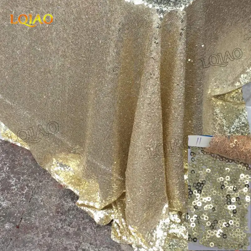 Light Gold Новинка, скатерть с золотыми вышитыми пайетками, прямоугольная, 120x200 см, скатерть с блестками для свадьбы, дня рождения, вечеринки, украшения буфета - Цвет: Light Gold