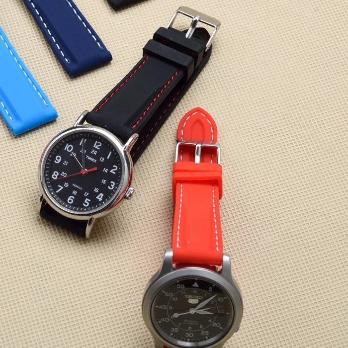 Водонепроницаемый силиконовый ремешок для часов браслет дайвинга с пряжкой из
