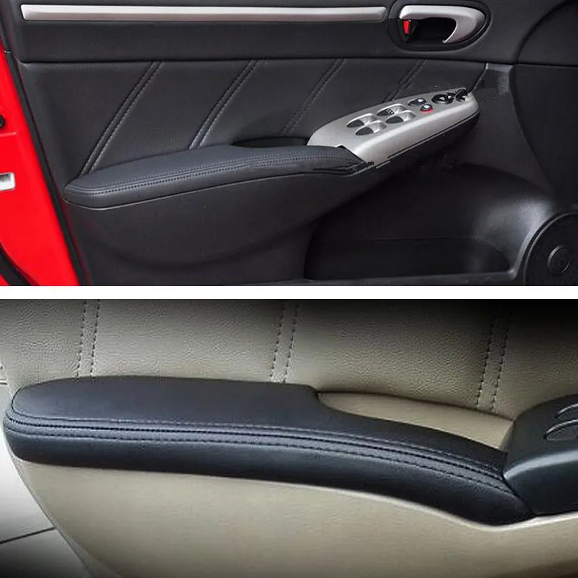 JXKaFa для Honda Civic 8th 2006-2011 искусственная кожа автомобильная дверь подлокотник чехол