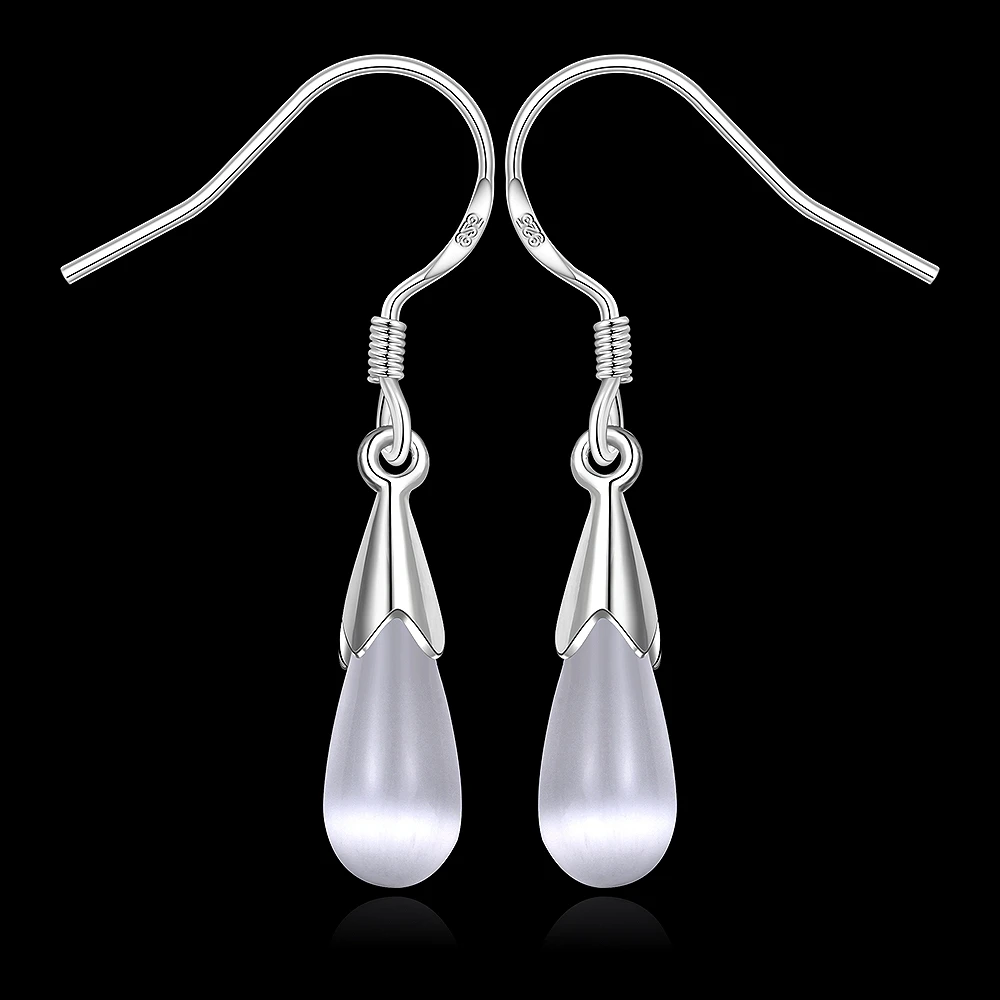 Wholesale silver plated Dangle earrings for women wedding jewelry Long Earrings Crystal Zircon Trendy | Украшения и аксессуары