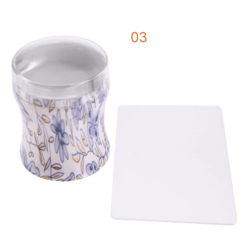 Набор прозрачных стемперов для дизайна ногтей с шапочкой 3 8 см прозрачный