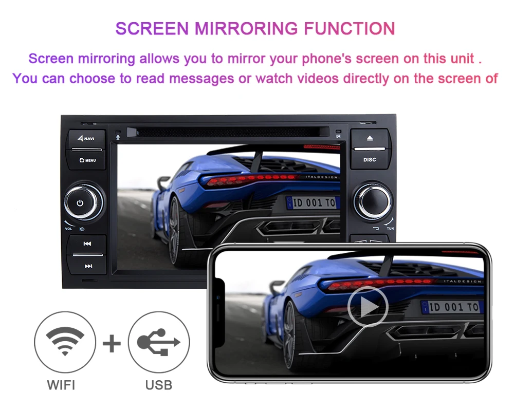 2 din Android 9,0 автомобильный dvd-плеер мультимедиа для Ford Focus 2 3 Ford Fiesta Mondeo 4 Kuga C-Max S-Max Fusion Transit gps радио