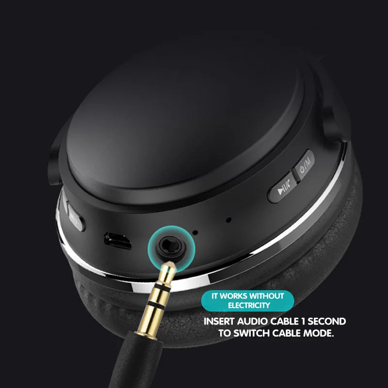 FDBRO стерео наушники Bluetooth пассивный Шум шумоподавления Беспроводной геймера складные наушники гарнитура с микрофоном, спортивные музыкальные наушники