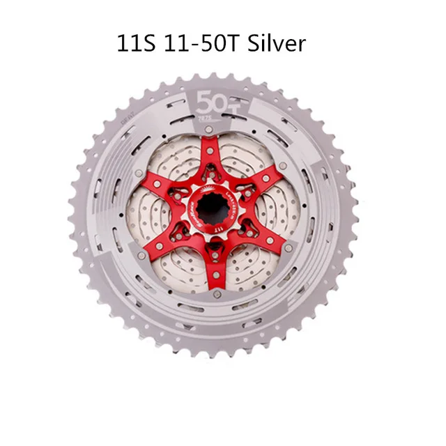 11S 11 50T Silver sunracing 11-speed CSMX80/12-speed CSMZ90 велосипедная кассета 11-50T для Shimano SRAM маховик 11-50/удлиненный задний крюк - Цвет: 11S 11 50T Silver