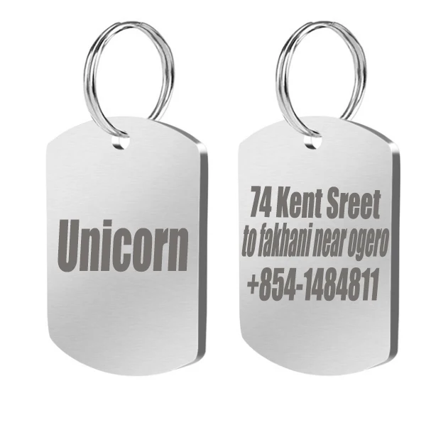 Stainless Steel Dog Tag Customized Cat ID Tags Engraved Personalized In Pet Collars For And Free Engraving | Дом и сад