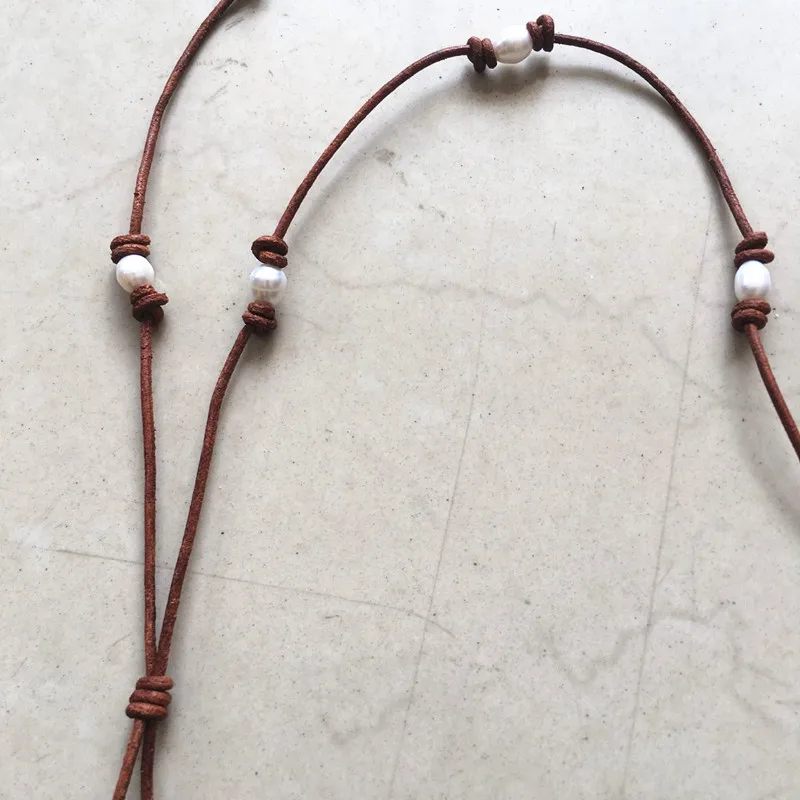 Dongmu Jewelry Новинка 2017 года богемный стиль классическое жемчужное ожерелье кожа