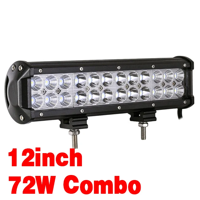 12inch 72W Combo 4, 7, 12, 17, 20, 23, 28, 36, 44 дюйма, 18 Вт-288 Вт, светодиодный рабочий светильник для внедорожника, для мотоцикла, трактора, лодки, внедорожника, 4WD, 4x4, грузовик, внедорожник, ATV - Цвет: 12inch 72W Combo