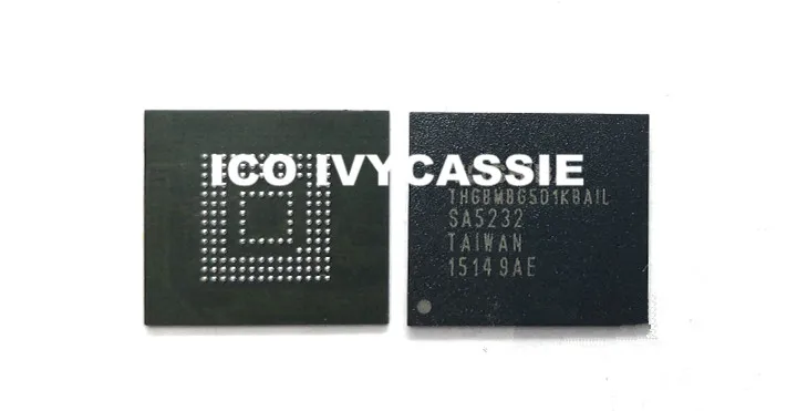 THGBMBG5D1KBA1L eMMC 4GB ИС флэш-памяти NAND chip BGA153 б/у 100% протестирован хорошо | Электронные