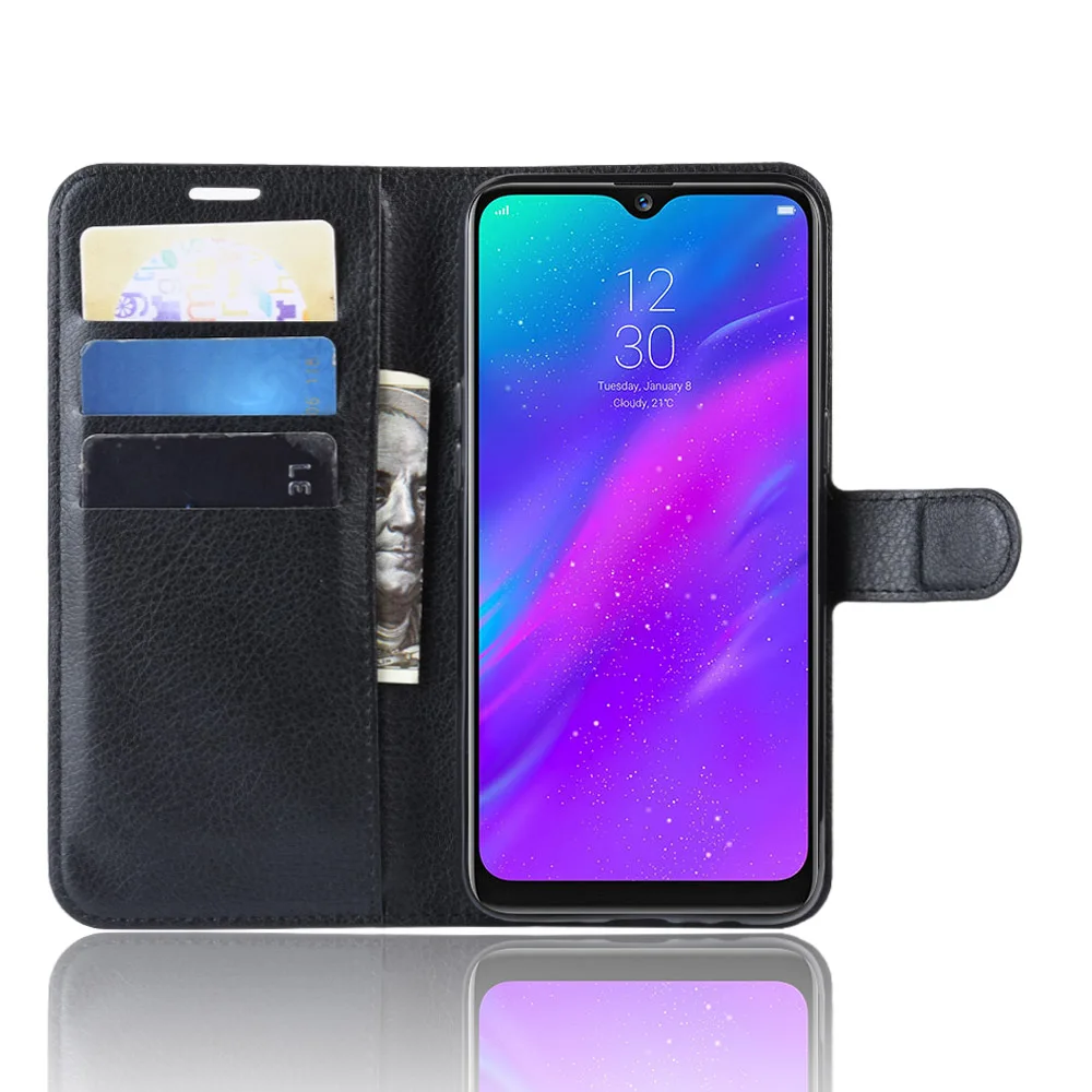 Чехол для телефона OPPO Realme 3 Pro откидная задняя крышка из искусственной кожи