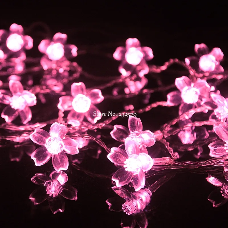 Светодиодная гирлянда с цветами вишни 10/20/30 м 100/200/300 светодиодов|lamp garland|led fairy string