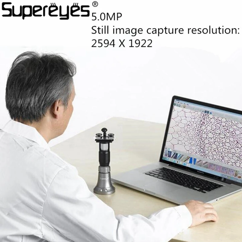 Supereyes G001 компьютерный Микроскоп USB 2000X высокомощный цифровой биологический 5 Мп
