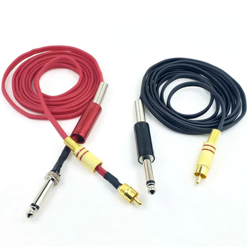 2 шт./лот RCA кусачки для татуировок черный красный резиновый силиконовый зажим
