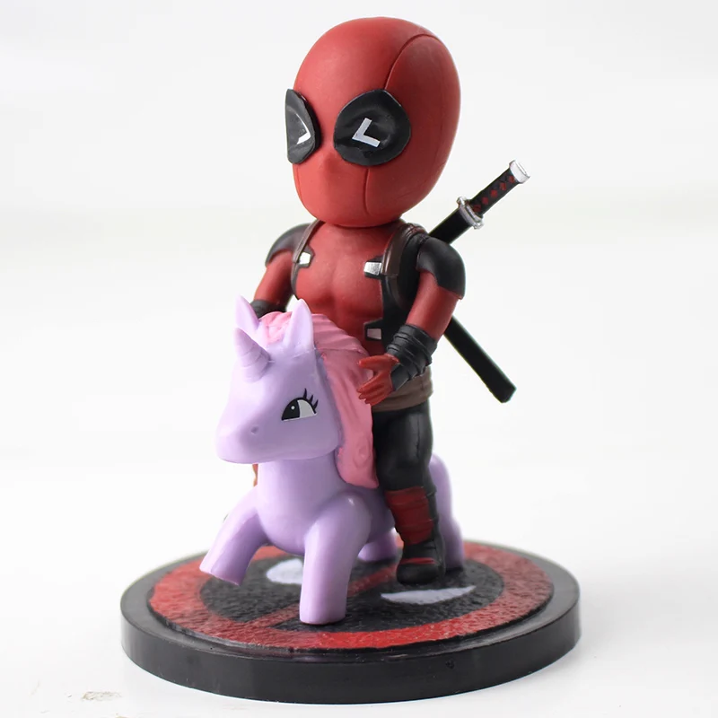 No Color Box Дэдпул езда Единорог фигурка игрушка мини атака яйцами серии MEA-001 модель куклы - Цвет: No Color Box