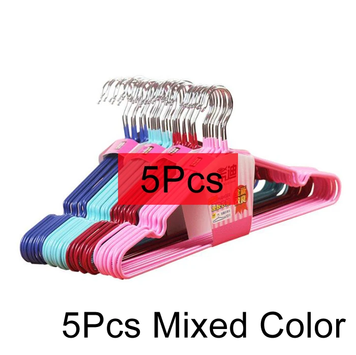 5Pcs Cloth Hanger 5 шт. ткань вешалка Прочный против деформации нержавеющая сталь клип гардероб для взрослых ребенок юбка платье брюки одежда стеллаж для хранения GYH - Цвет: 5Pcs Cloth Hanger