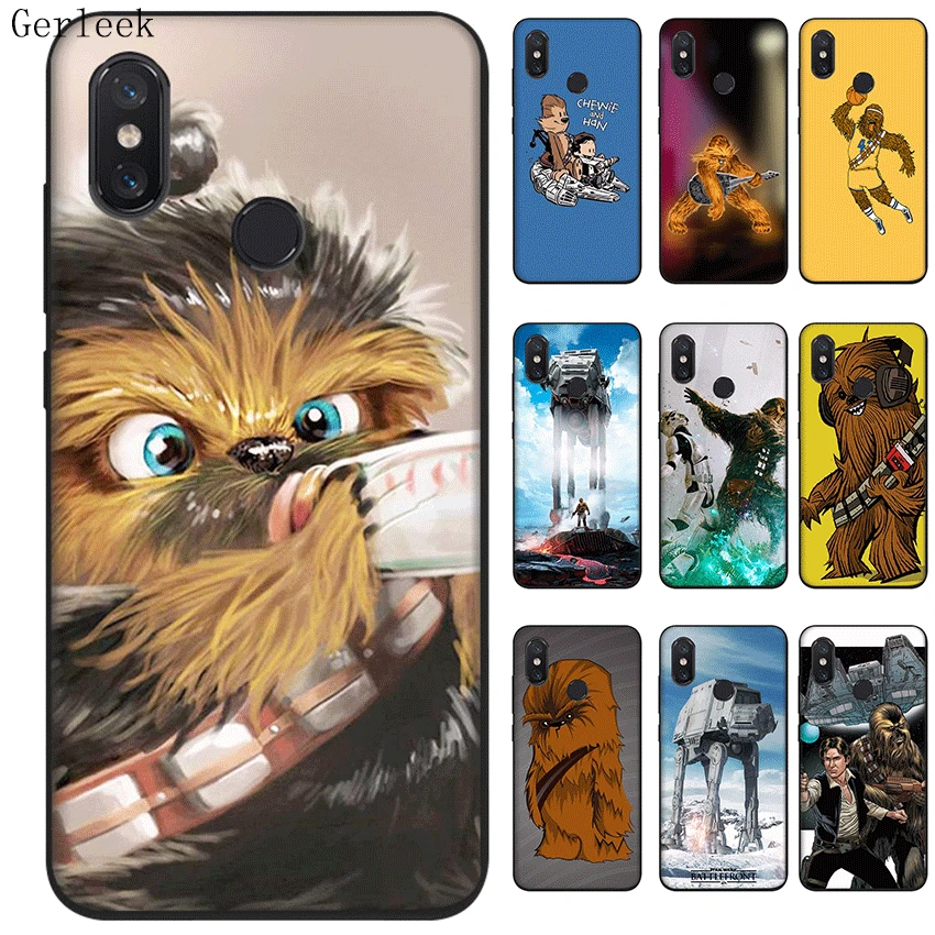 Силиконовые черные чехлы из ТПУ для Xiaomi Mi 6 8 A1 A2 F1 star wars Chewbacca | Мобильные телефоны и