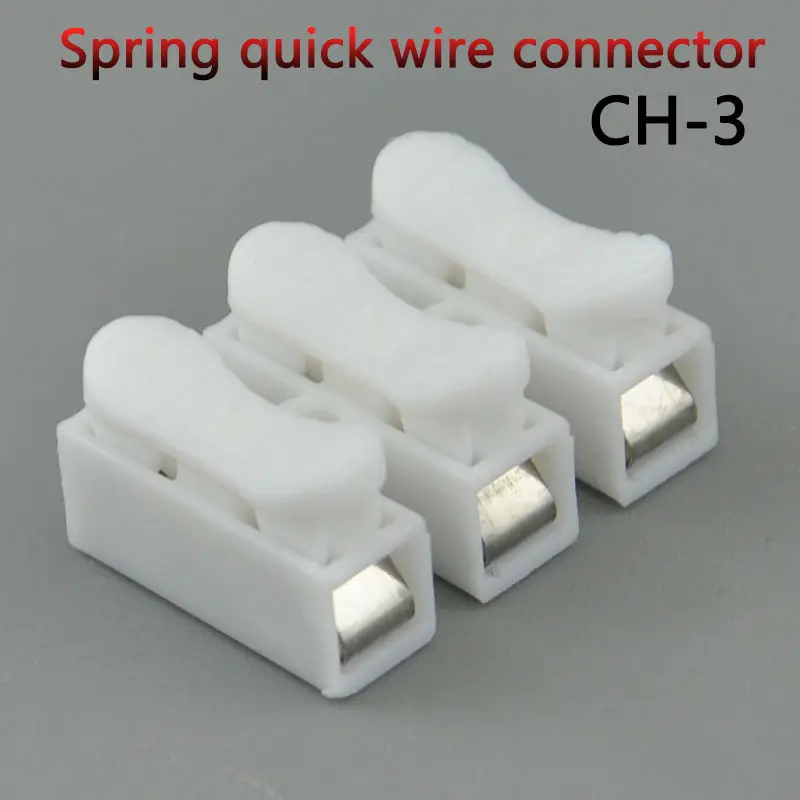 10 шт. быстроразъемные клеммы для кабеля|spring connector|wire 3 pinconnector press |
