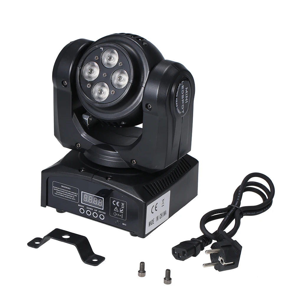 

Lixada DMX 512 сценический светильник эффект двойными бортами RGBW с входным напряжением 15 / 21 канал DJ лампа с вращающейся подвижной головкой светод...