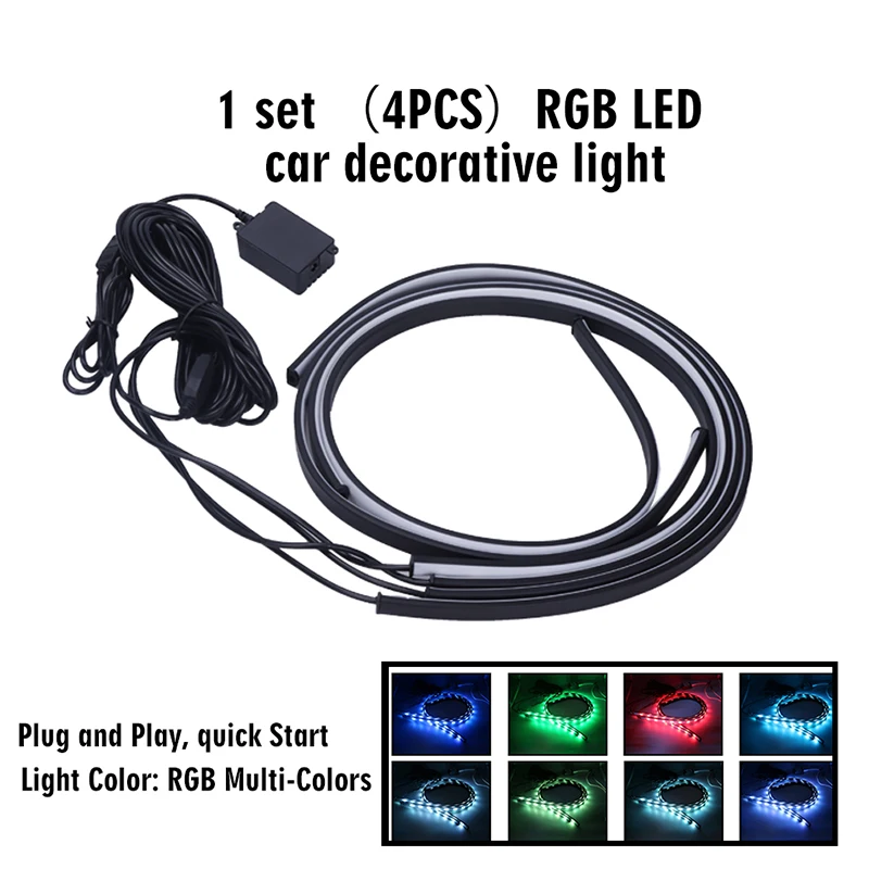 4X12 V неоновая лампа led RGB тонкая гибкая мягкая трубка подсвечивающая нижняя часть