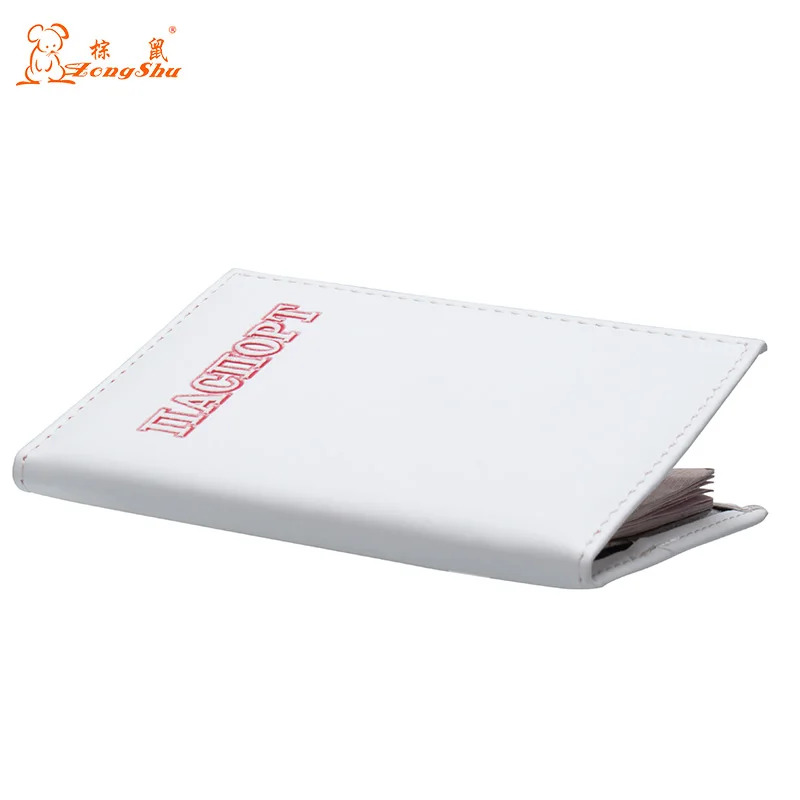 Russian Gray fashion International standard size passport cover waterproof solid pu leather holder | Багаж и сумки