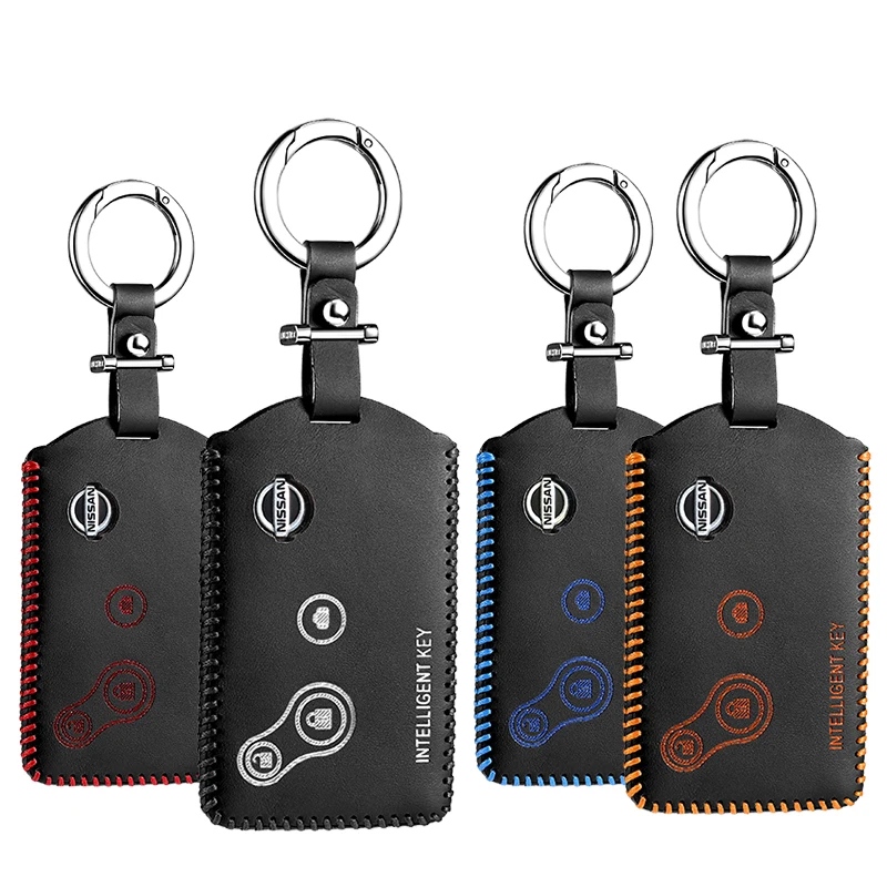 High quality Top Layer Leather key cover OEM 2004-2020 For Nissan Teana MURANO car case holder intelligent accessories | Автомобили и