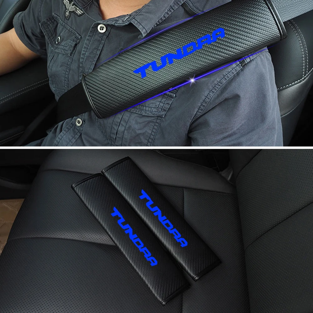 For Toyota Tundra Car Seat Belt Shoulder Strap Protect Pads Cover No Slip Rubbing Soft Comfort 2Pcs Red Blue White | Автомобили и