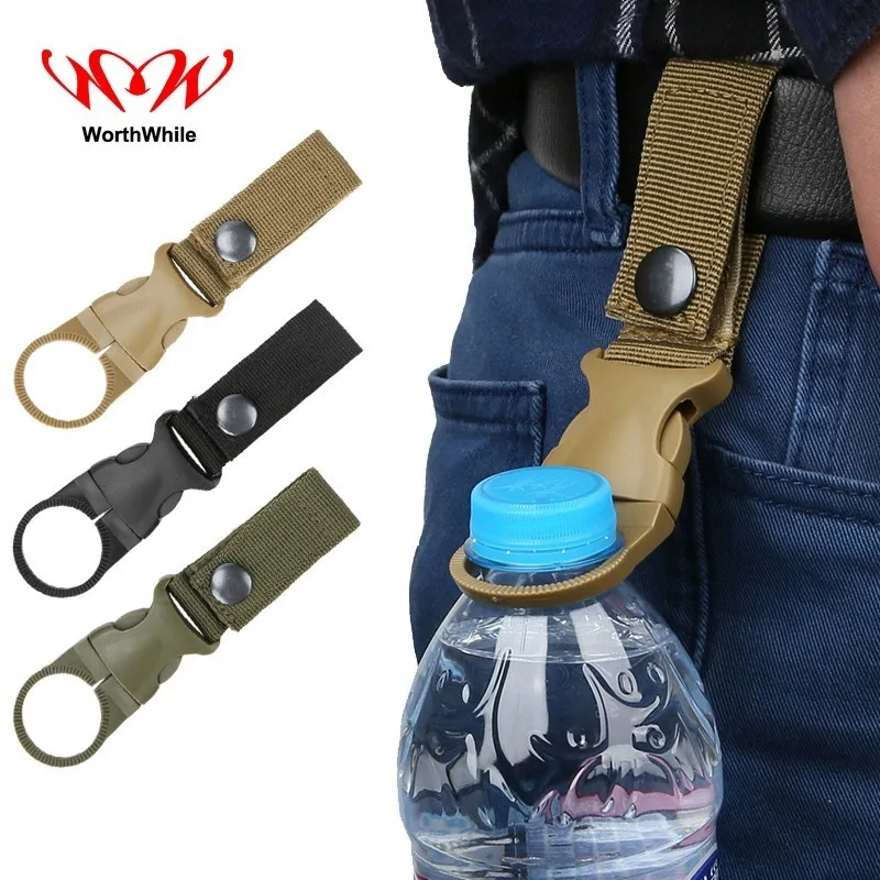 Стоящий походный держатель для бутылки воды кемпинга зажим инструменты улицы