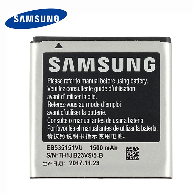 Оригинальный аккумулятор Samsung EB535151VU для Galaxy S Advance i659 W789 i9070 B9120 1500 мАч|Аккумуляторы