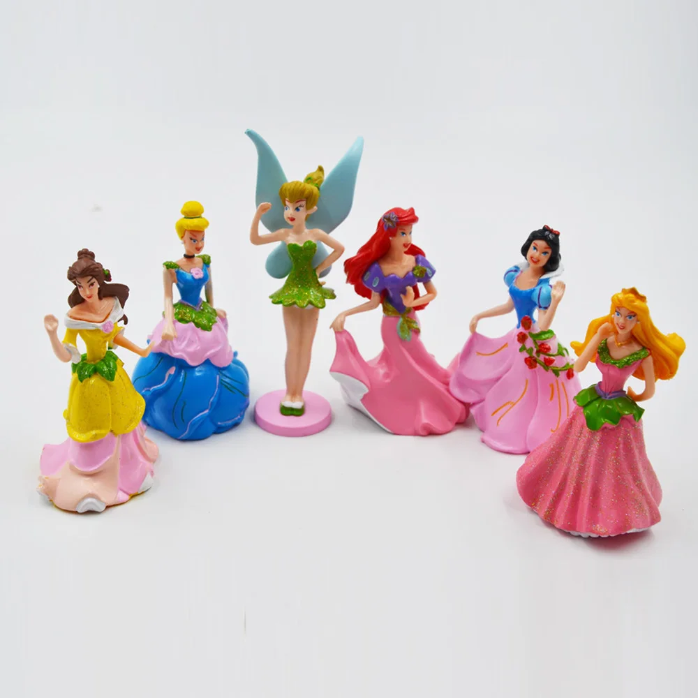 Детские игрушки Disney 6 шт./компл. 8-10 см милые Мультяшные куклы принцессы Белоснежки