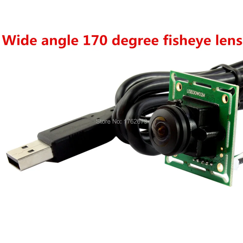 Широкоугольный 170 градусов рыбий глаз MJPEG 60fps 640x480 видео usb Компьютерная камера