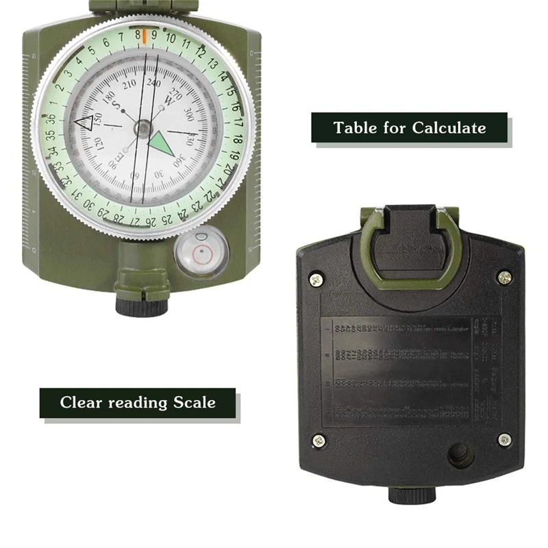 Открытый Водонепроницаемый Компас для выживания, аварийный световой компас, инструмент для походов, кемпинга, охоты, навигации, военного оборудования