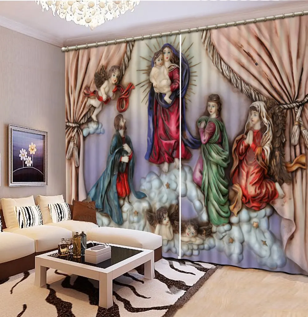 

custom 3d stereoscopic luxury curtains for living room European Christians beautiful curtains blackout butterfly curtains