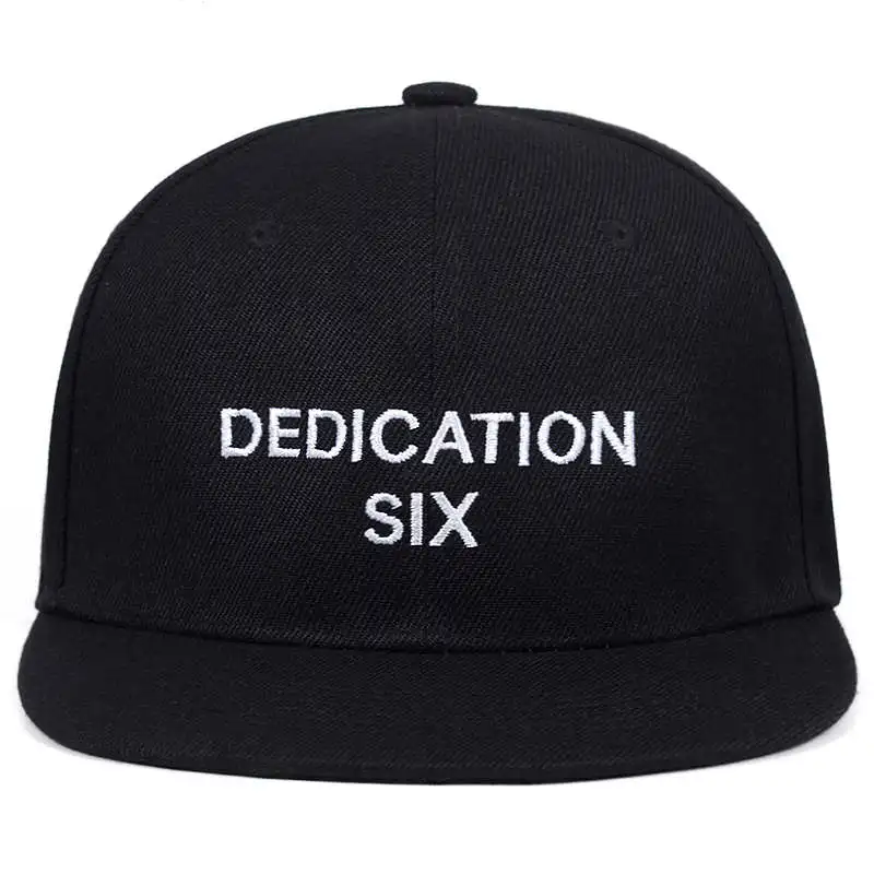 Хип-хоп звезда Lil Tunechi snapback Кепка 5 панелей хлопок бейсбольная кепка посвящение шесть вышивка мужские плоские шляпы хип-хоп garros - Цвет: Черный