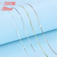 45cm s925 sterling silver color necklace ingot clavicle chain with wholesale anti allergic does not fade