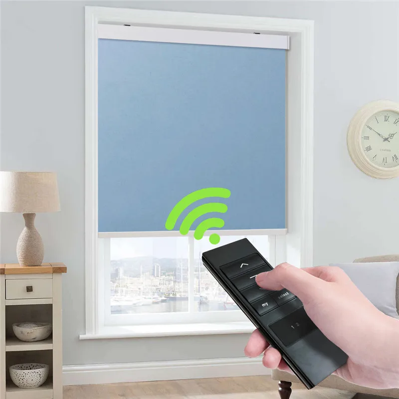 Моторизованные оконные жалюзи 100% затемняющие рулонные шторы беспроводная