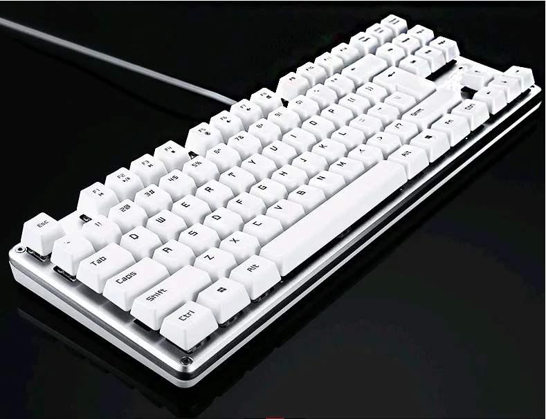 Игровая клавиатура LINGBAO JIGUANSHI механическая с подсветкой 87/104 клавиши черный/синий