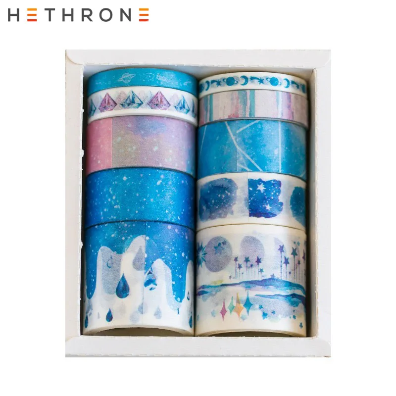 Hethrone 10 шт. фантазии DIY лента для декорации Washi комплект Скрапбукинг малярный скотч Справочник дневник лента с наклейками Washitape стиральная лента