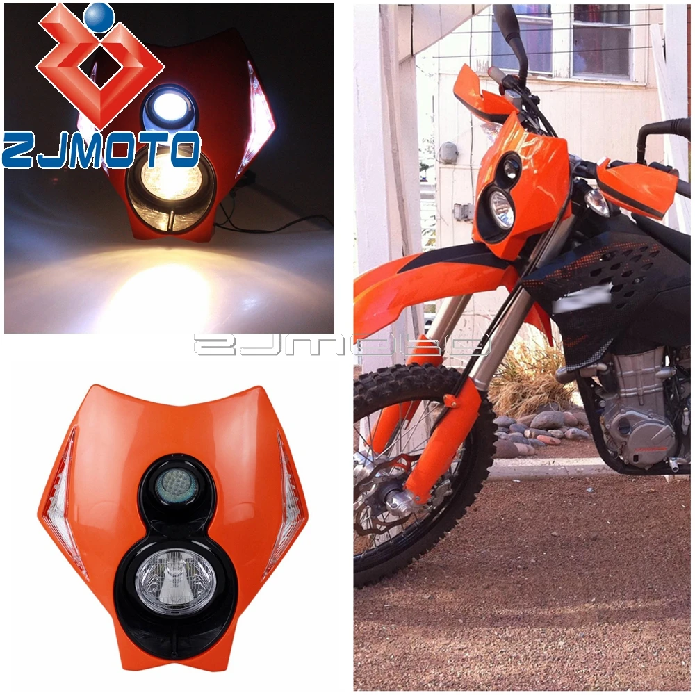 Новинка универсальные внедорожные фары Dirtbike H3 12 В Supermoto оранжевый налобный