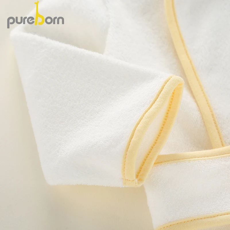 Pureborn с капюшоном животных Ванна Полотенца Детские пояса халат Для детей