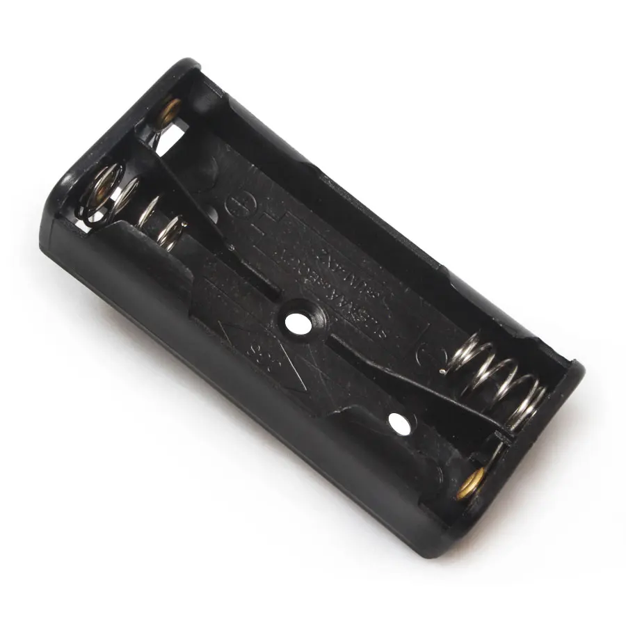 

100PCS/lot AAA Black Battery Storage Box Holder DIY Lithium Battery Spring Box With PIn For 1.5V 2*AAA Rechargeable Battery